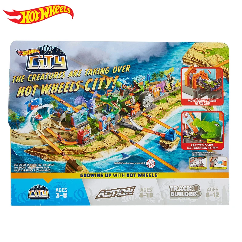 2018 новые горячие колеса Launch Challenge playset Carros модель трека CarsTrain детские пластиковые