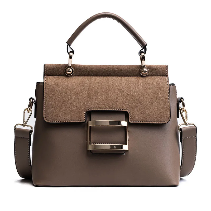 Модные женские сумки с верхними ручками матовые синтетические кожаные на плечо