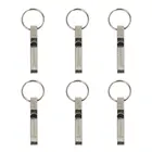 Держатель для ключей из нержавеющей стали, аксессуар для ключей с разрезом, кольцо-Зажим для ремня, полезные брелки, мужские ювелирные украшения, 6 шт.