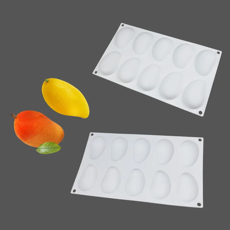 Новые творческие 10 даже похожая на настоящую 3D Манго Силиконовые формы для