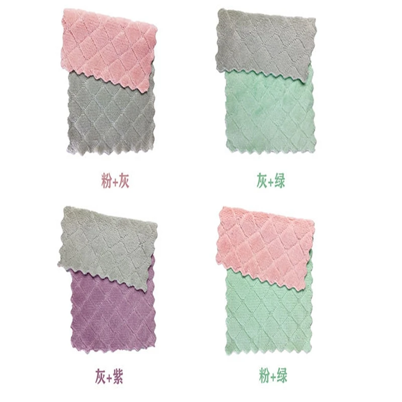 3 шт. тряпка кухонное полотенце принадлежности для мытья посуды двухстороннее