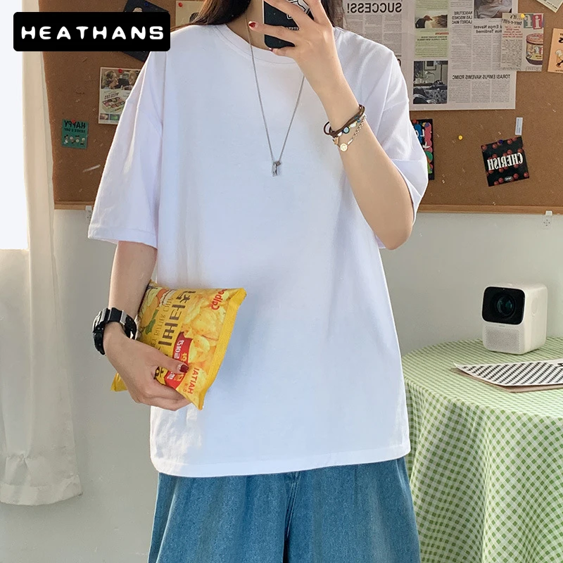 

Summer Couple T Shirt Men's Simple Casual Solid Color T Shirt For Men Multicolor O Neck Short Sleeved T-shirts Male Oversize Top