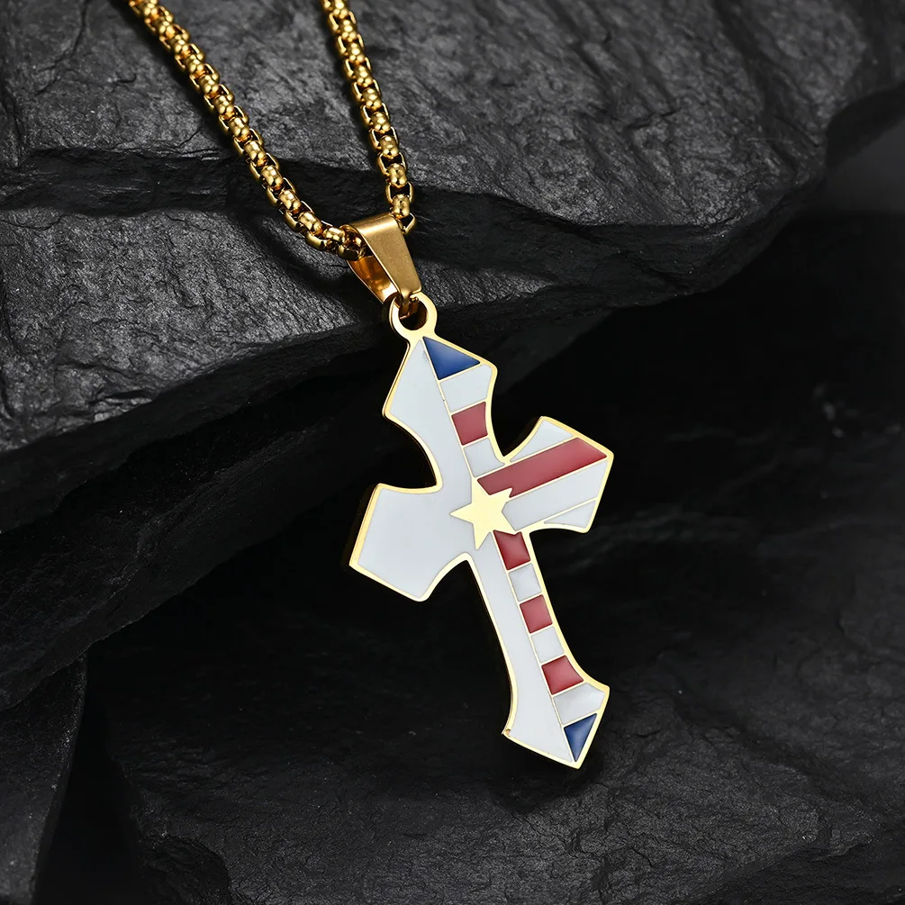 Модная подвеска крест флаг подойдет в качестве подарка как для мужчин так и Star