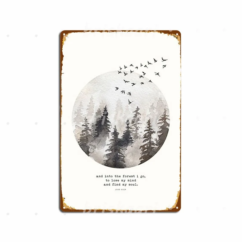 

Винтажные металлические плакаты с надписью «я иду в лес», металлические дощечки