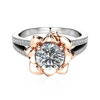 flower gold color silver color jewelry womens wedding engagement rings size 6 10