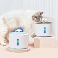 automatic cat water fountain pet dog drinking bowl with infrared motion sensor water dispenser feeder led lighting power adapter