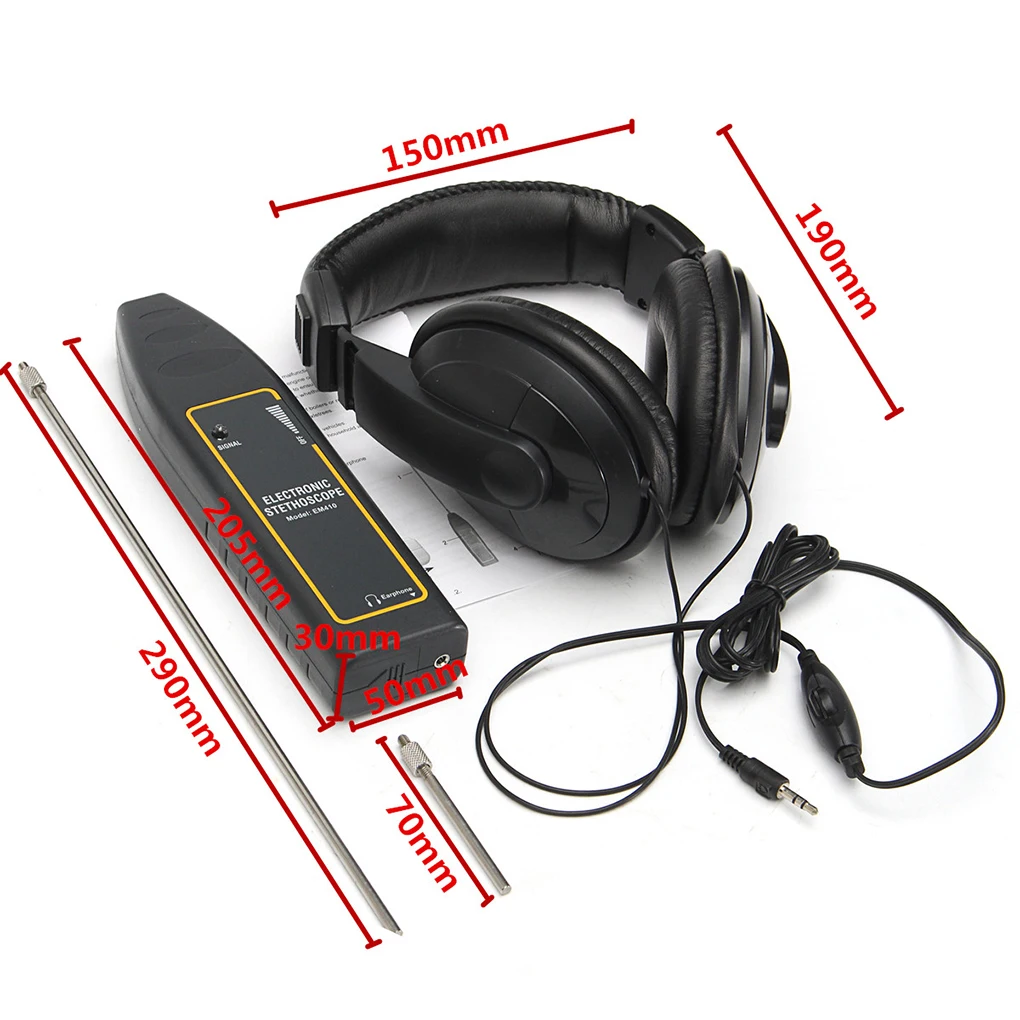 

Leak Detector Water Pipe Electronic Stethoscope Earphone Car Detection Equipment 100Hz-10kHz