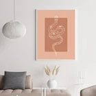 Плакат в стиле бохо с изображением Зодиака змеи, постер на новоселье, украшение в богемном стиле, Картина на холсте, Настенная картина, Декор для дома и комнаты