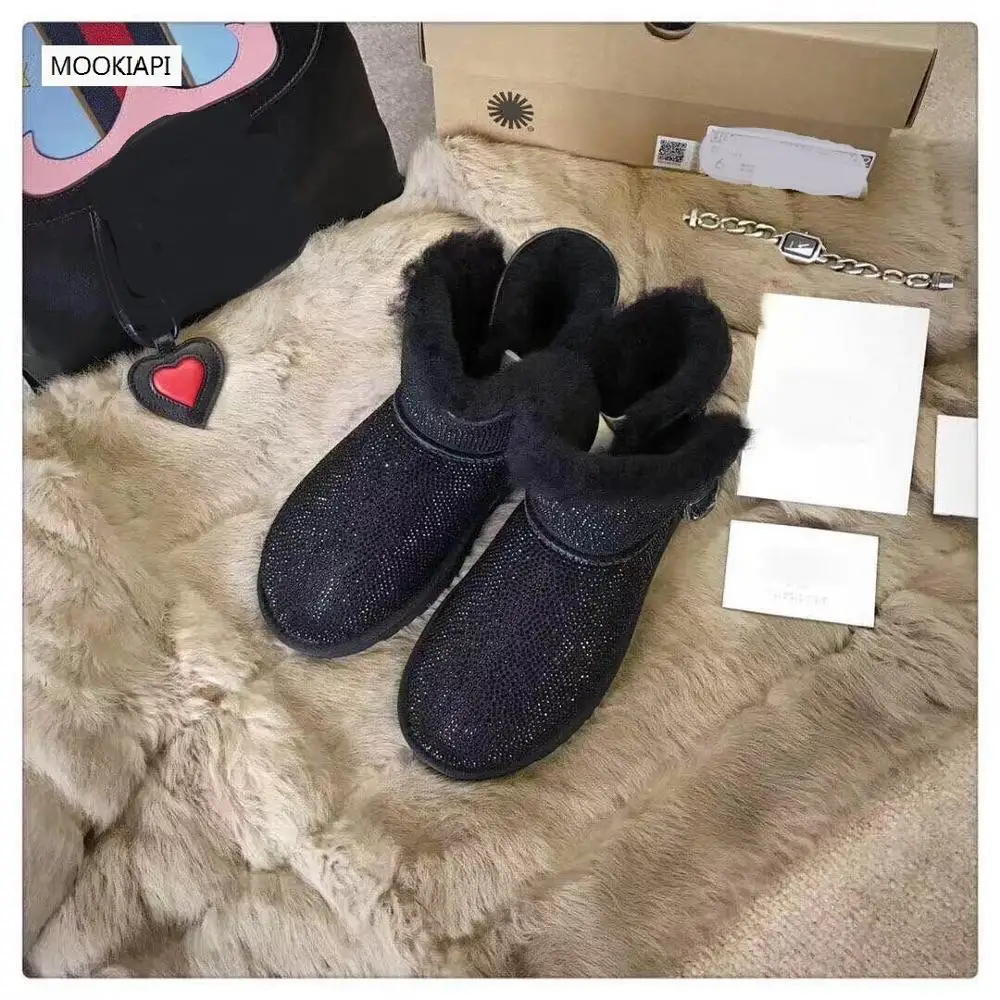 Новейшие высококачественные зимние ботинки в Китае 2019 г. Натуральная овчина 100%