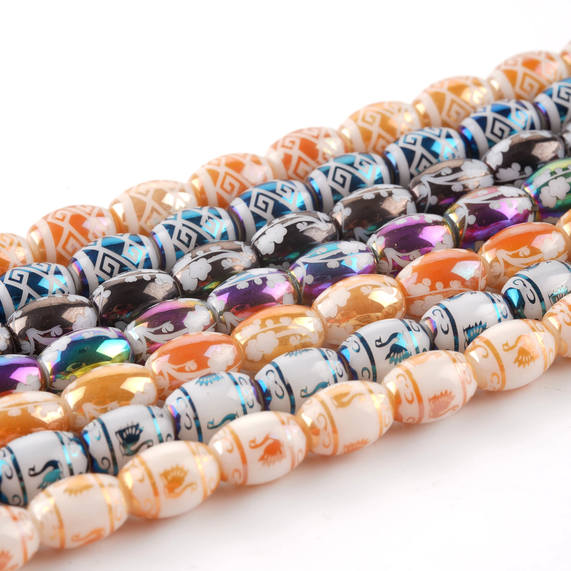 10 мм модная керамика натянутых бусины с отверстием для самостоятельного