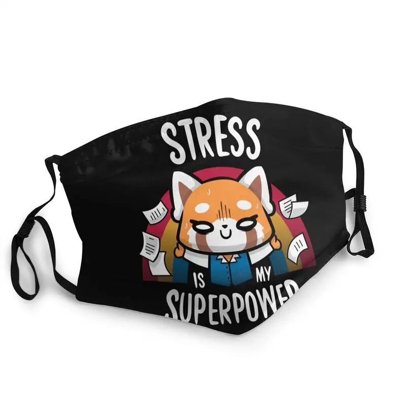 

Aggretsuko дышащие кроссовки унисекс, маска для лица для взрослых агрессивной Retsuko против дымки Пылезащитная крышка респиратор Рот-муфельная пе...