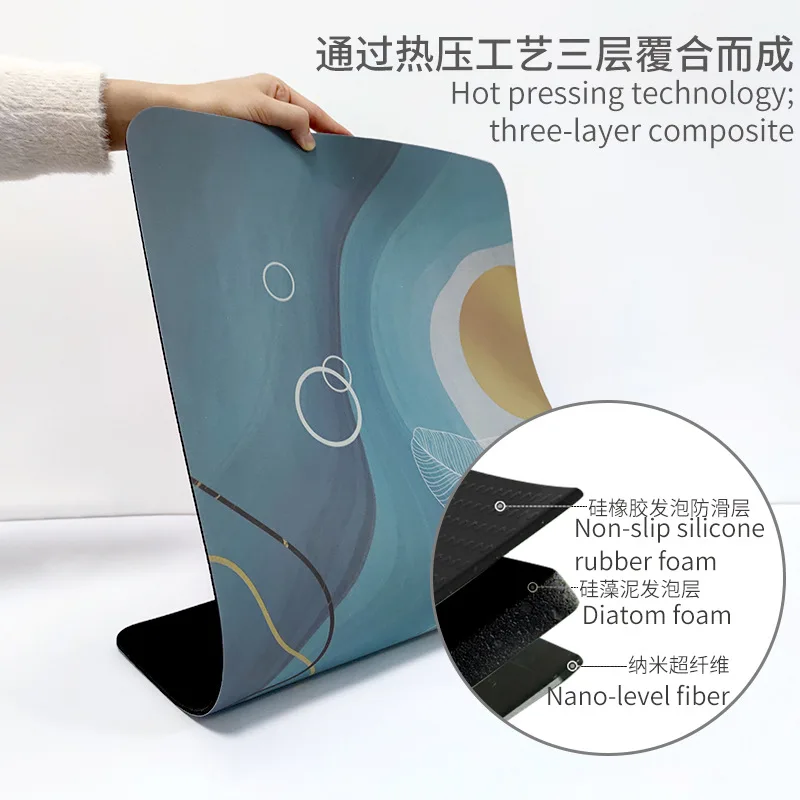 Nano Diatom Mud Soft Mat Bathroom Diatomaceous Earth Absorbent Foot Non-slip Quick-drying Kitchen | Дом и сад