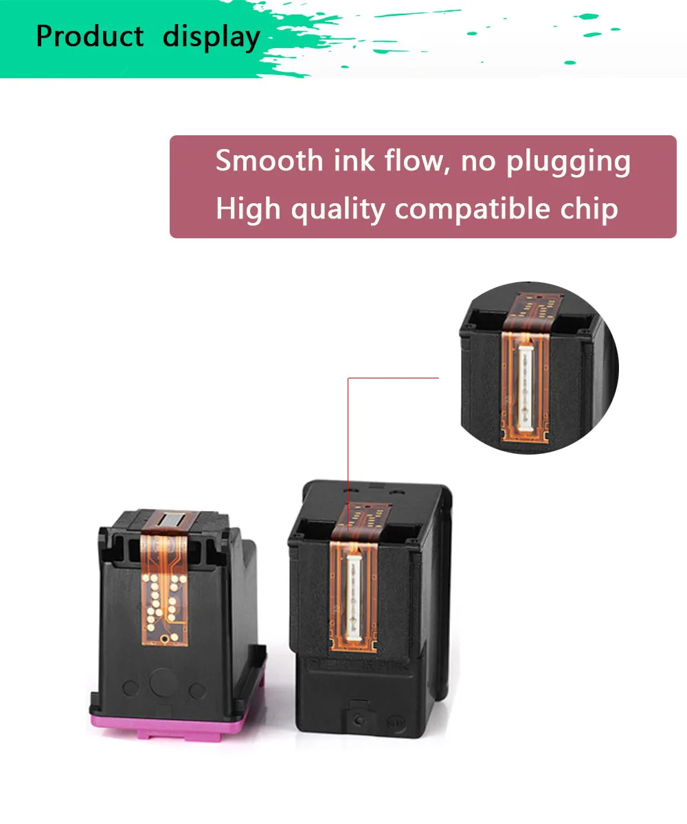 2PK совместимый для 62XL переработанного чернильного картриджа для hp62 62 5640 5660 7640 5540 5544 5545 5546 5548 Officejet 5740 5741 5742 5743 5744