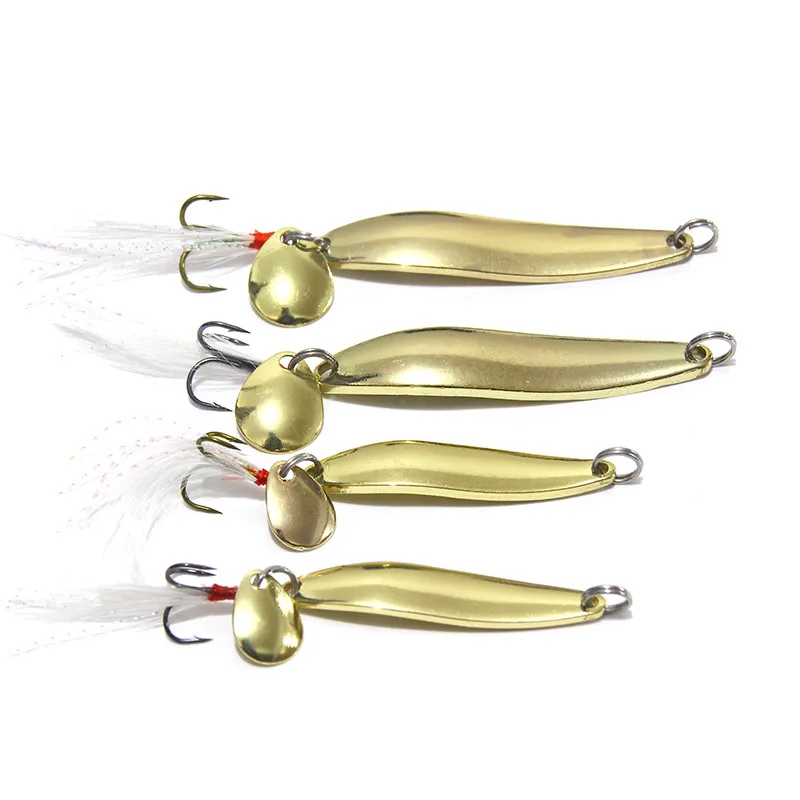 HAODIAOZHE металлические рыболовные приманки с блестками жесткая спиннинговая ложка