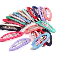 10pcslot candy colors hair clip girls hairpin childrens cute ribbon bind safe hair accessories side bangs barrettes top clip