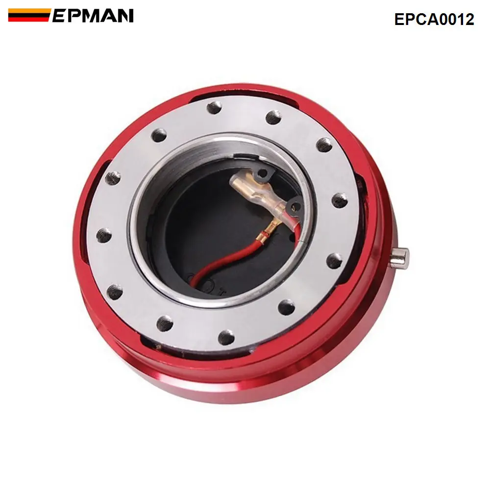 Фото EPMAN Hot Selliing Тонкая версия рулевого колеса Quick Release (синий, красный, черный, золотой, серебристый, фиолетовый) EPCA0012 №4