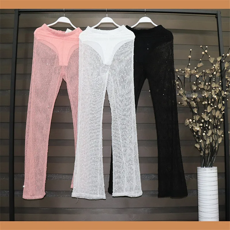 Женский укороченный топ и брюки с широкими штанинами комплект из 2 предметов