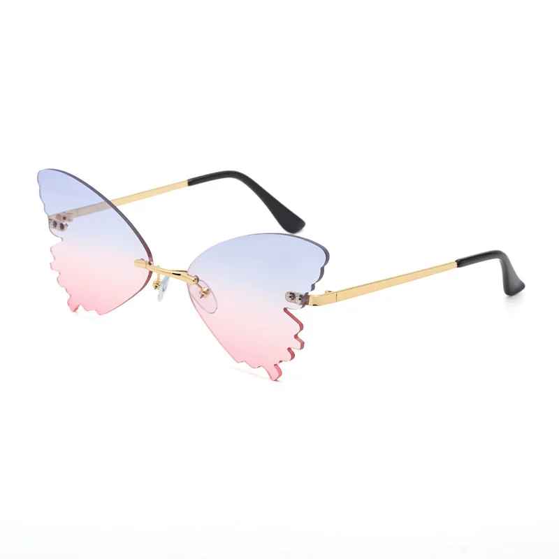 

New Sunglasses Women's Gradient Butterfly Sunglasses Women Fashion Personality Party Funny Cool Ocean Film Sunglasses