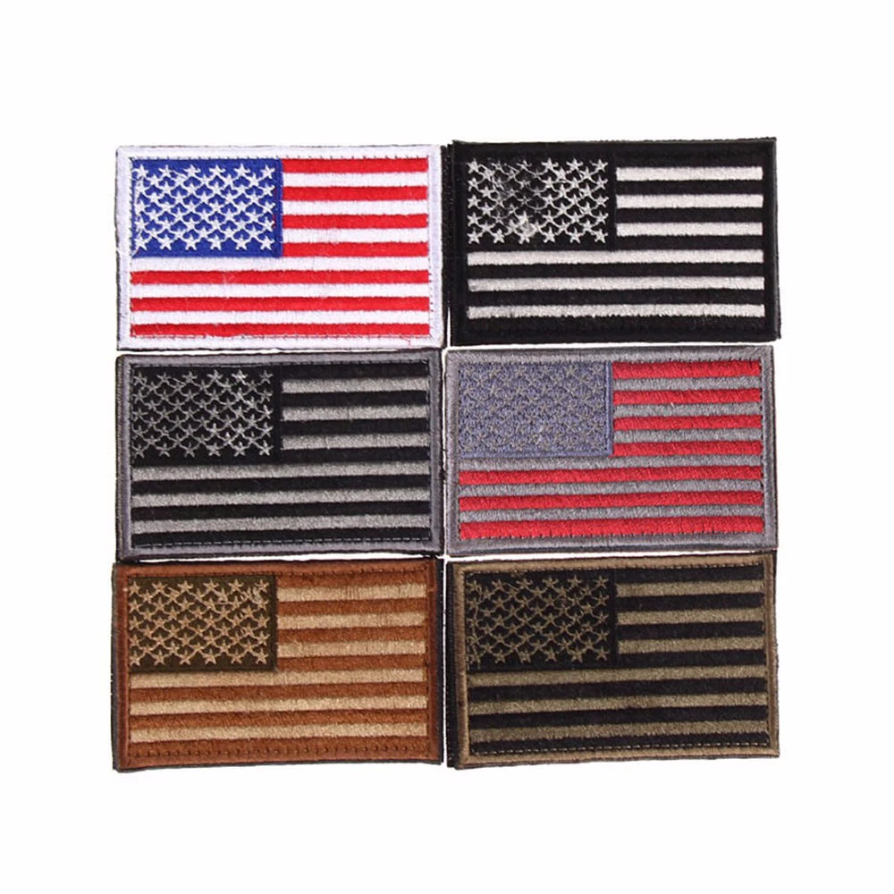 High Grade Embroidered thread American Flag Patch Patriotic USA Military tactics Iron-On or Sew to Any Garment | Дом и сад