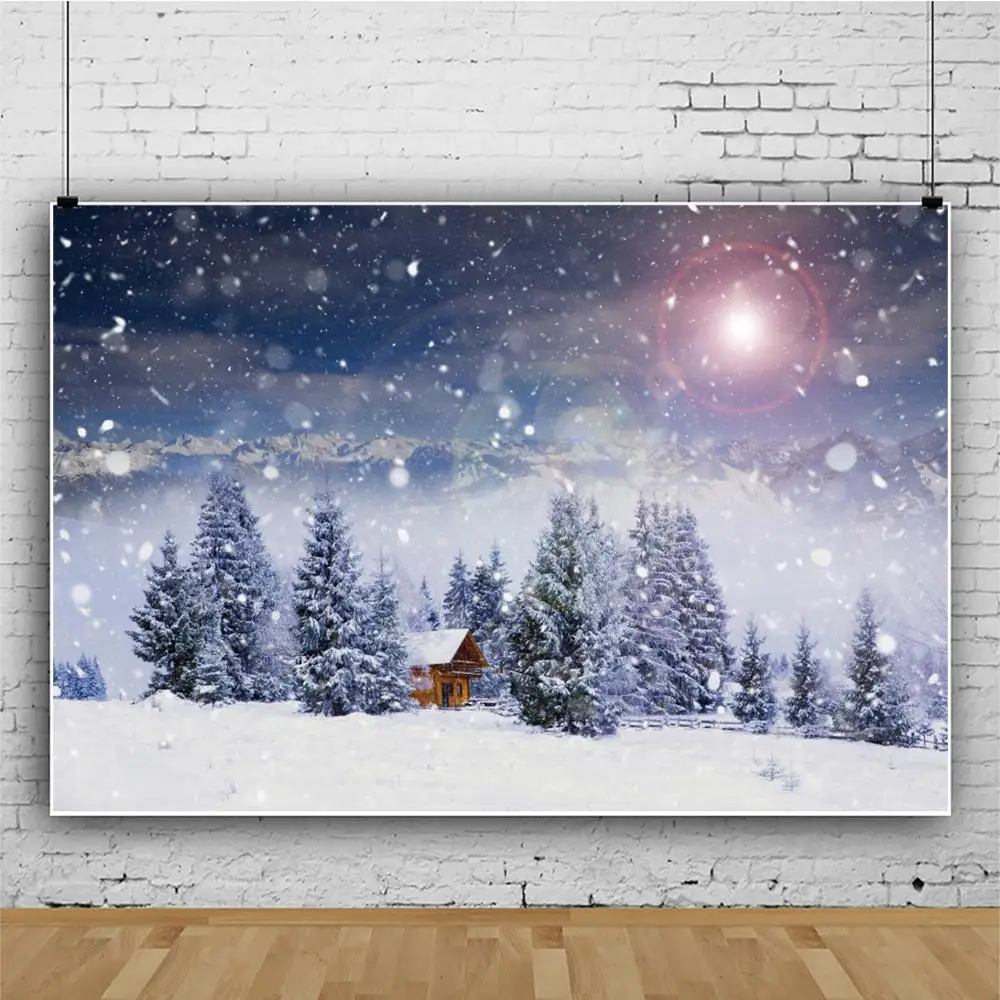 

Laeacco Winter Snowflake Photography Background Customized Family Photocall Portrait Photographic Backdrops for Photo Studio