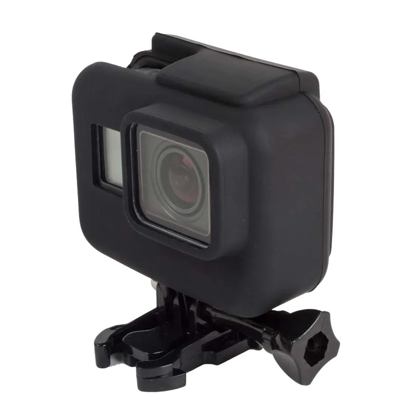 Black Цветной мягкий силиконовый защитный чехол для GoPro Hero 7 6 5 черный корпус для экшн-камеры для Go Pro Hero 5 6 7 аксессуары - Цвет: Black