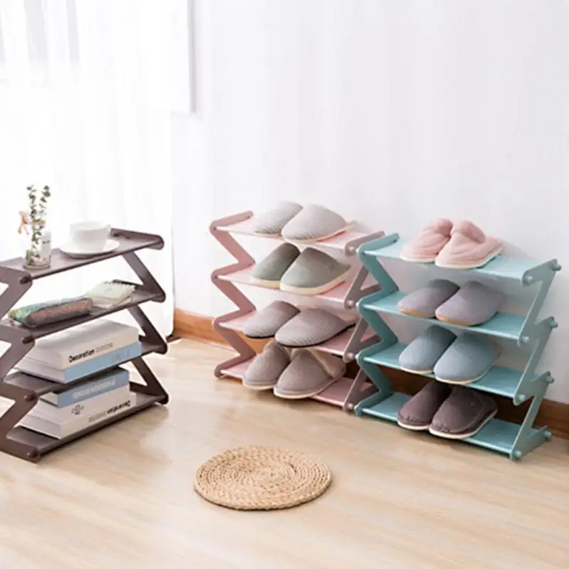 

Shoes Rack Multifunctional Multi-layer Stainless Steel Non-woven Shelf Home Plant Books Sundries Storage Racks Stand Organizer