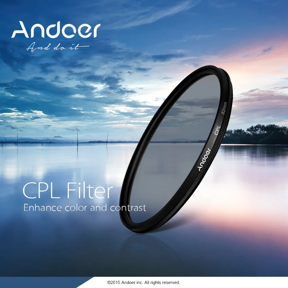Набор круговых фильтров Andoer 72 мм UV + CPL ND8 круговой поляризатор фильтр нейтральной