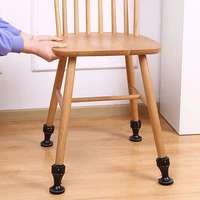 black rubber feet chair floor protector shockproof foot pad screw non slip heighten adjustable chalice furniture table leg 2022