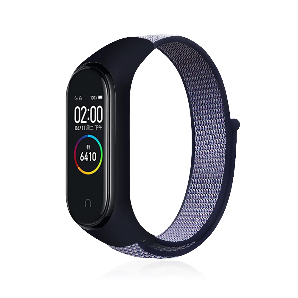 12 midnight blue Pulseira mi band 4 ремешок для xiaomi mi band 4 3 спортивный нейлоновый ремешок для часов дышащий браслет ремешок для часов Смарт часы аксессуары 4 - Цвет ремешка: 12 midnight blue