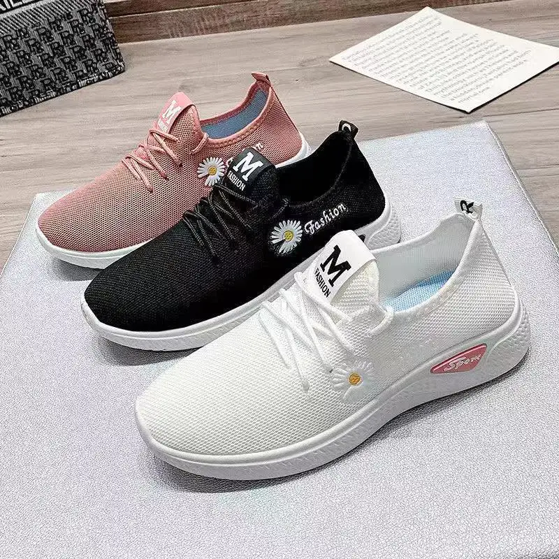 

2021 NEW Casual Women's Pink Sports Shoes Autumn Running Walking Tennis Shoes Vulcanize Shoes Mesh Breathable Sneakers for Women