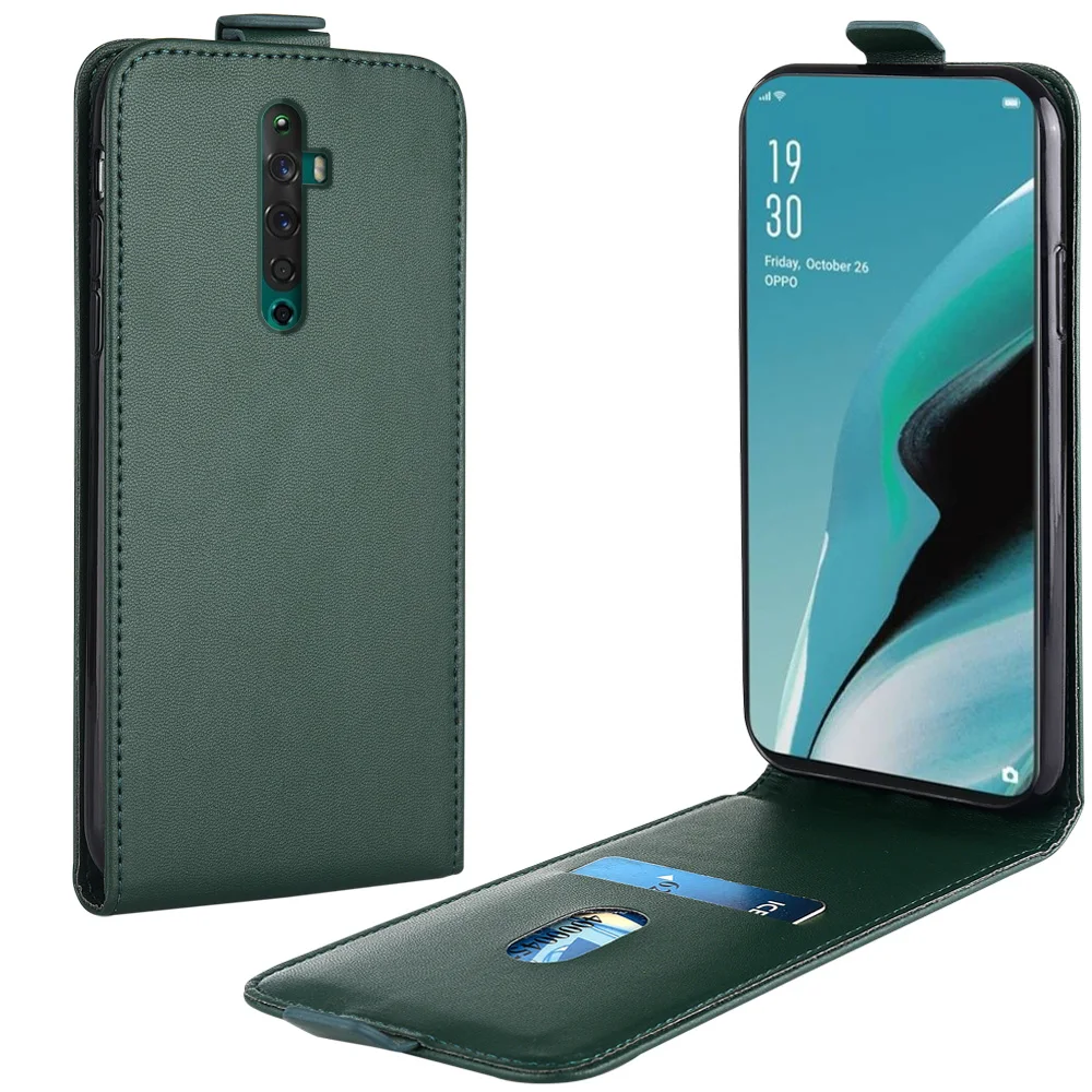 

Кожаный чехол-книжка для OPPO Reno2 Z, Вертикальный чехол для Reno 2Z, чехол-сумка для телефона