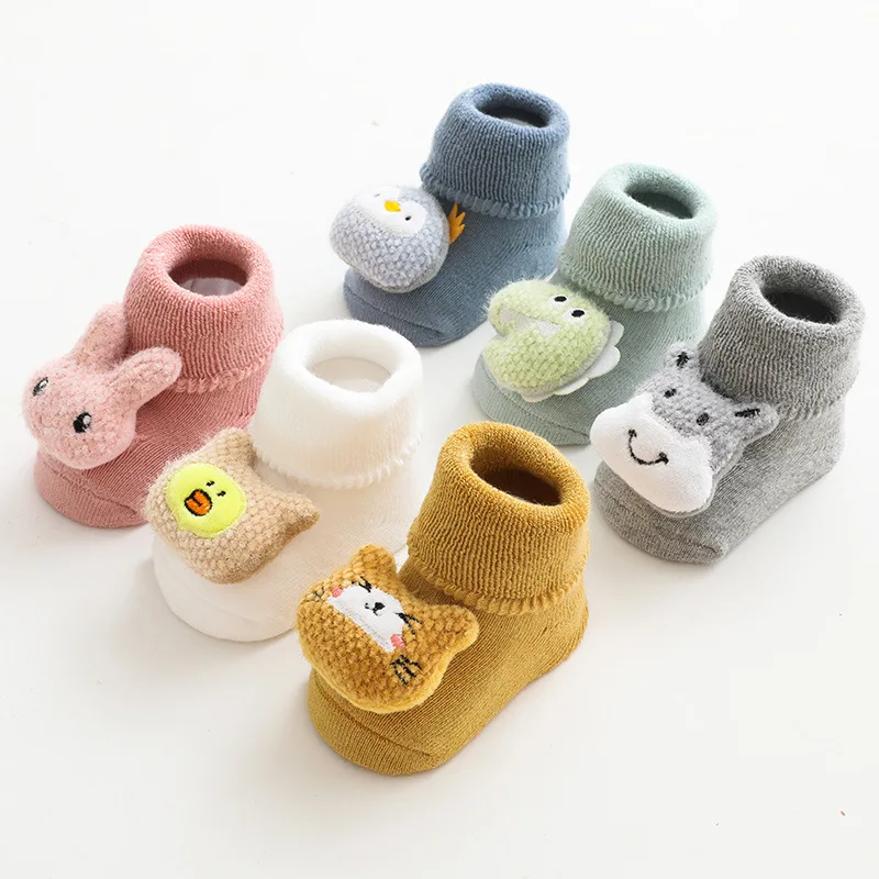 

Thick Terry Socks Baby Toddler Socks Doll Cartoon Non-slip Children Floor Socks Keep Warm Infants Socks Newborn Socks
