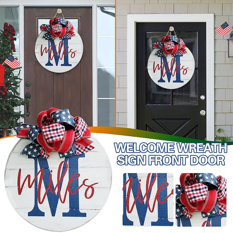 

1 шт. Американский Стиль деревянные подвесные украшения ко Дню независимости домой украшения сада поставки