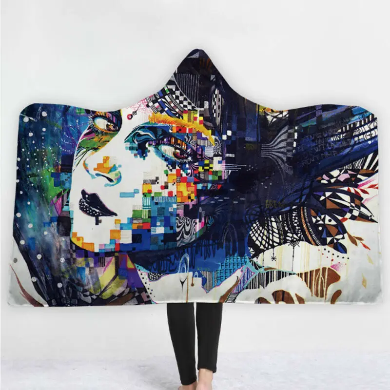 Хэллоуин 3D Скелет осень зима подростковые толстовки с капюшоном одеяло плюшевые