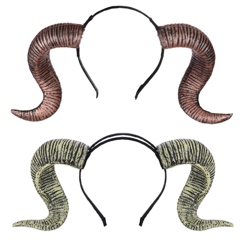 Женский головной убор из овечьего рога реквизит для танвечерние повязка на