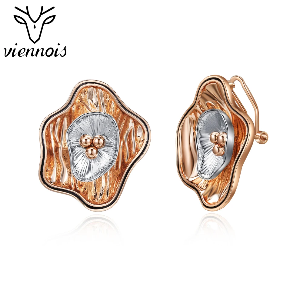

Viennois Flower Stud Earrings for Women Geometric Metal Gold Earrings Alloy Earrings Fashion Jewelry Pendientes Accessories Gift