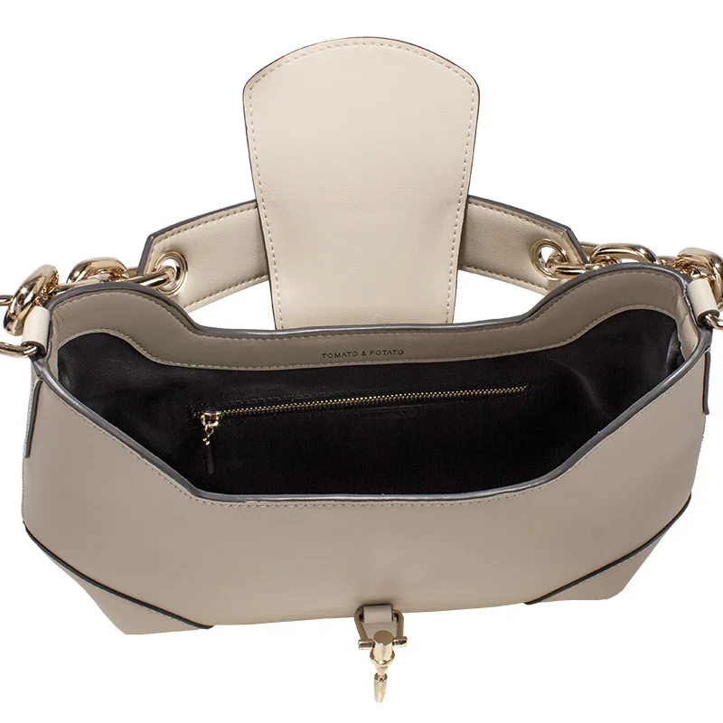 

Fashion new trend underarm bag leather handbag cowhide shoulder bag portable messenger bag personality large-capacity lady bag