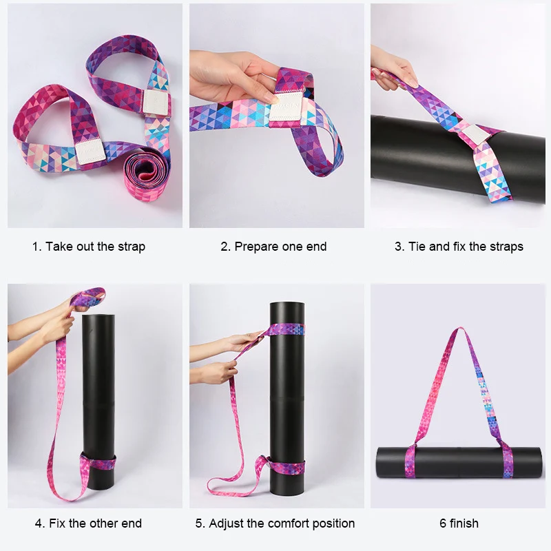 

Yoga Mat Carry Strap Adjustable Shoulder Strap for Yoga Mat Sling Pilates Exercise Fitness NIN668