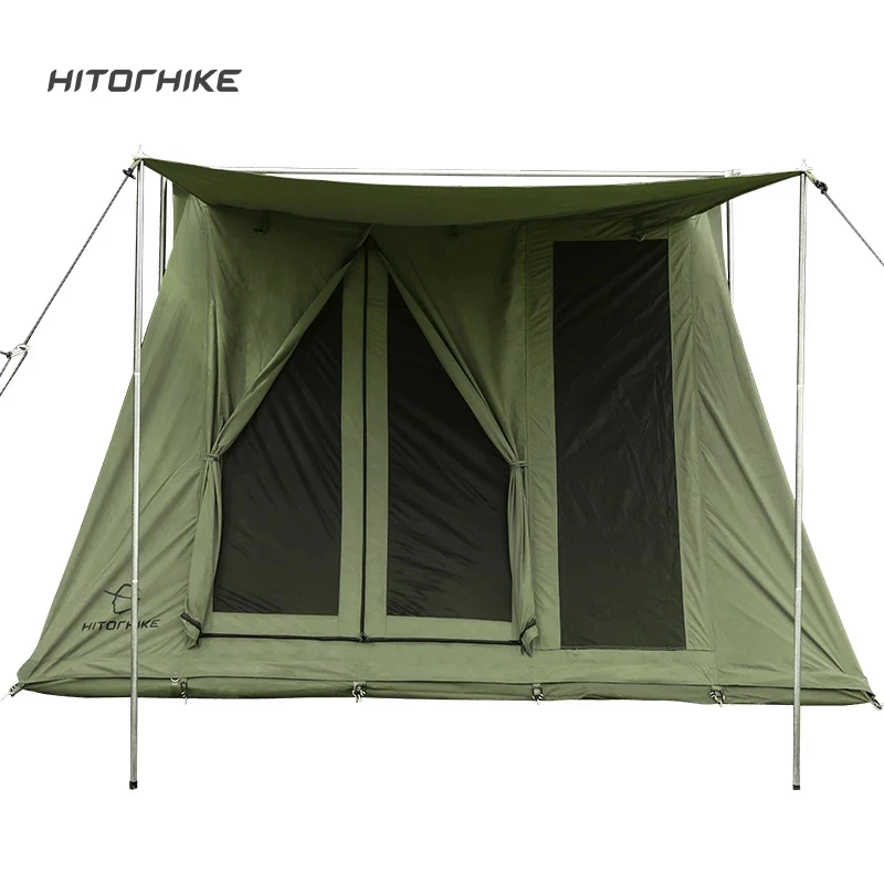 

Hitorhike new arrival glamping waterproof cotton canvas tent spring camping tent outdoor