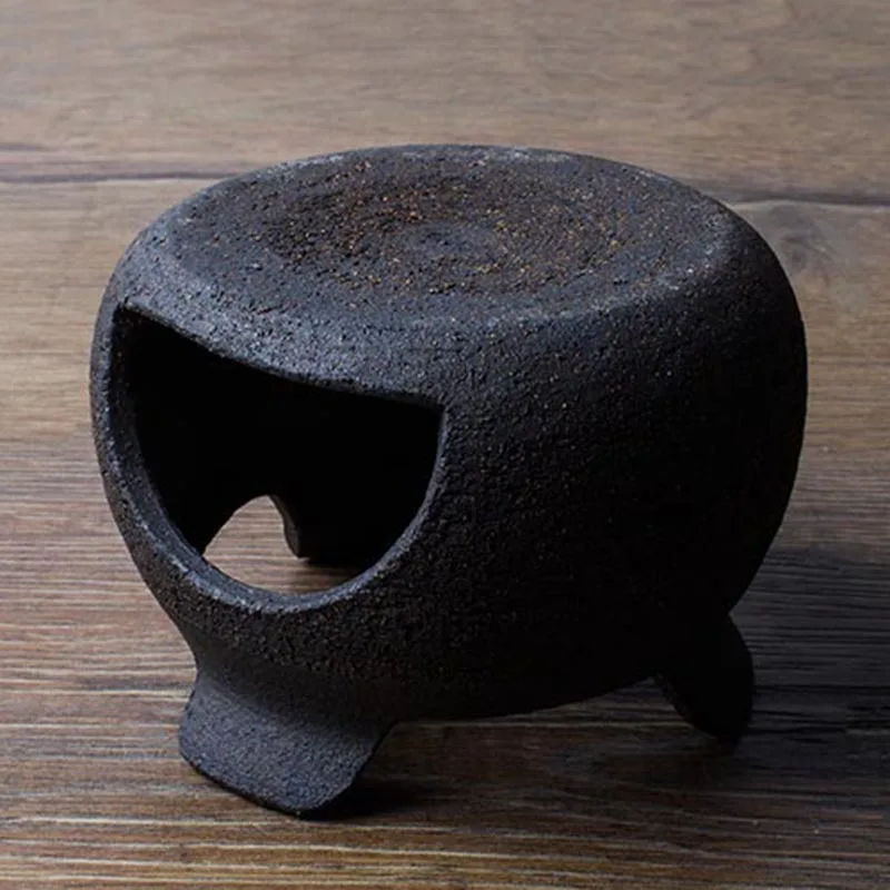 Ручной работы Ретро грубая керамика чайная плита свеча подогрев основа