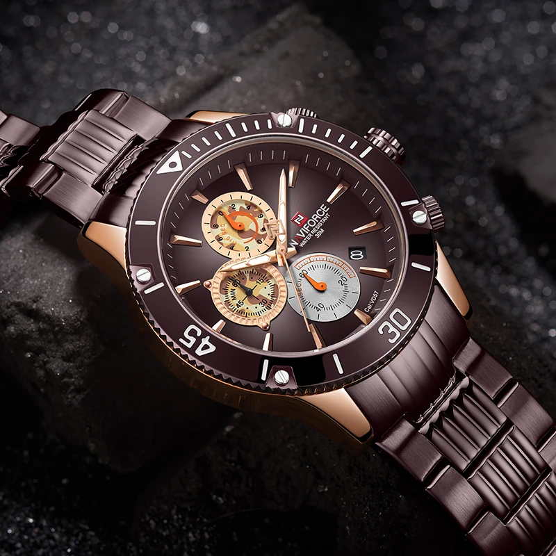 Часы мужские кварцевые с хронографом аналоговые в стиле милитари | Наручные часы