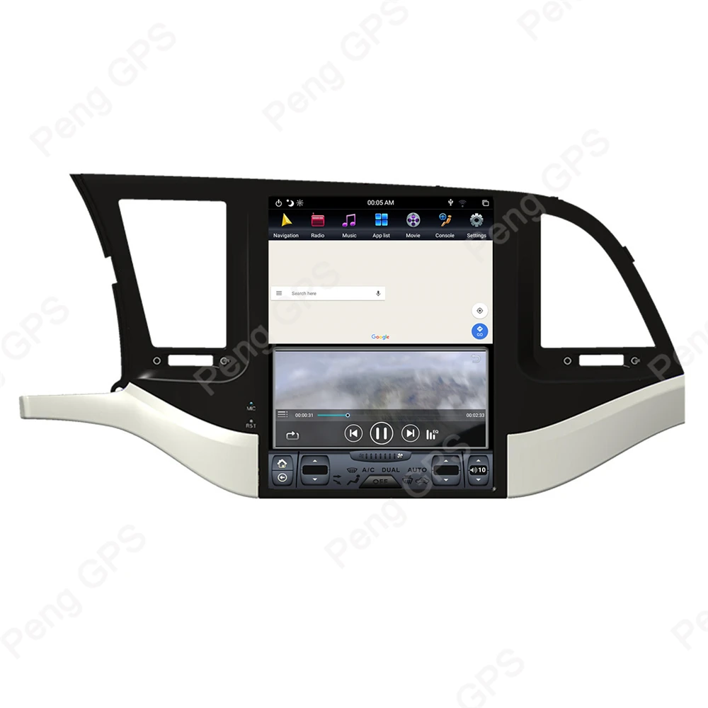 

Android 9.0 Tesla Style Vertical Screen for Hyundai Elantra2016+ GPS Navigation 4K CD DVD Player Multimedia Stereo HD Headunit