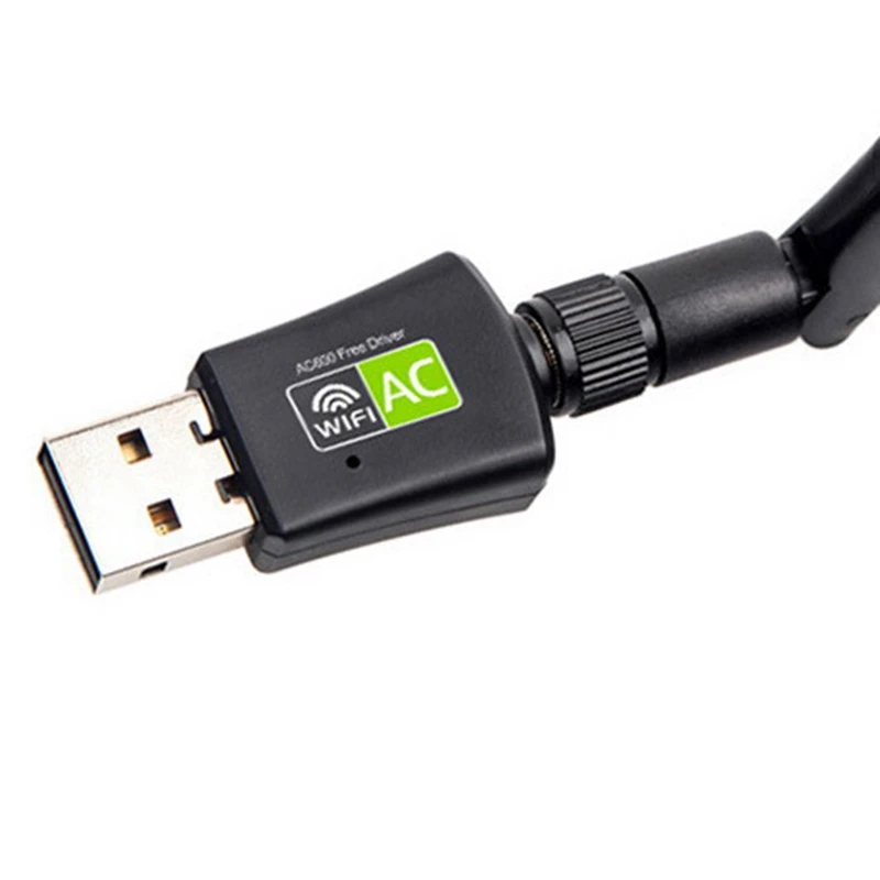 

Driver Free Ac600M Dual Band USB Wireless Card with Antenna Wifi Adapter 2.4/5Ghz High Speed USB 3.0 Receiver for Office