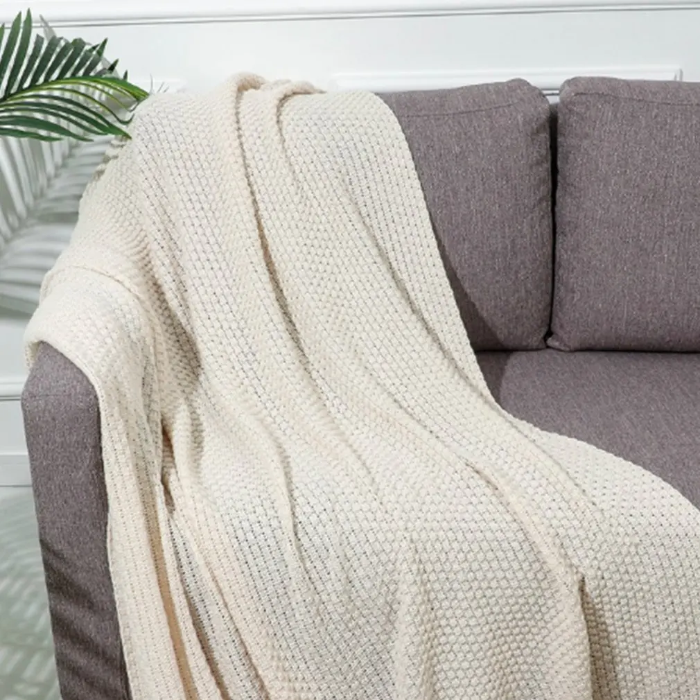 

Super Warm Soft Blankets Bedspread on the Bed Sofa Blanket Tassel Knitting Ball Wool Leisure Soft Warm Blankets for Home