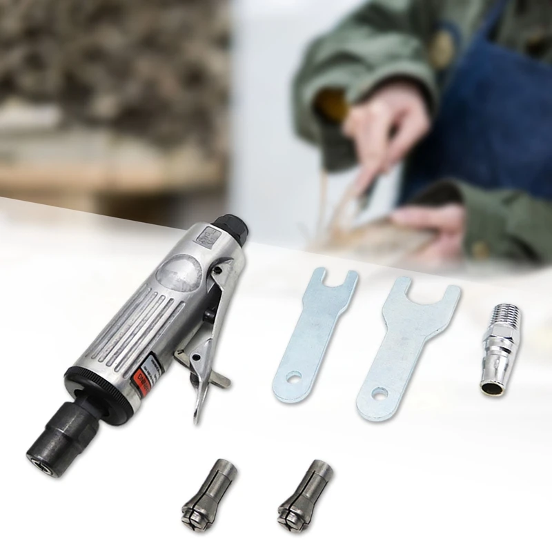 

1/4Inch Professional Mini Air Grinder Air Angle Die Grinder Kit Pneumatic Tool Air Grinding 22000 RPM Air Tool Pneumatic Grinder