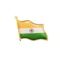 india flag brooch electroplated gold enamel pins badge backpackhatcollarschool bag accessories