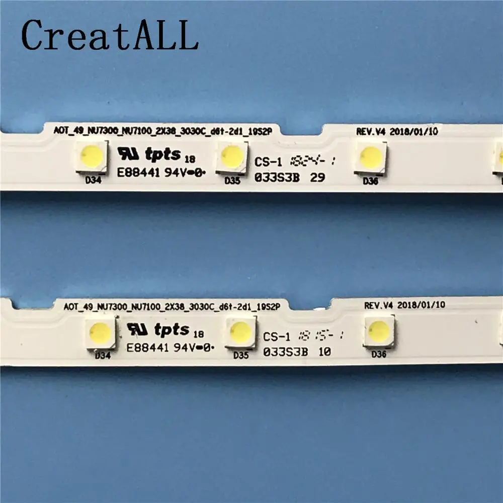 LED Backlight strip 38 leds For Samsung UE49NU7172 UA49NU7800 UE49NU7500 CY-NN049HGLV2V CN049HGLV5V CY-NN049HGEV3H BN61-15483A | Компьютеры