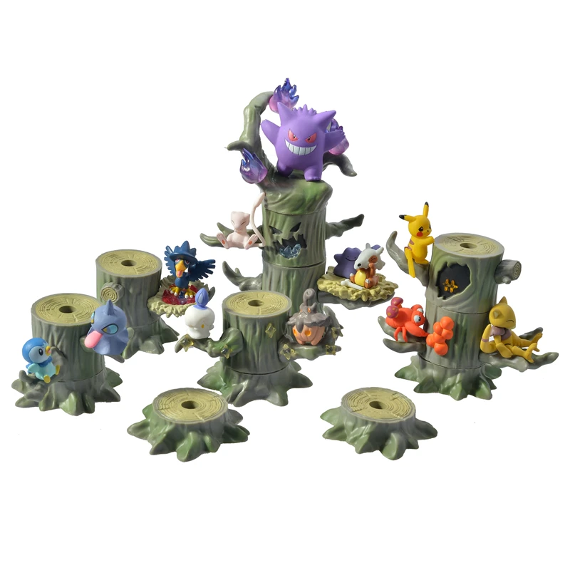 

8 PokÃ©mon Pikachu Halloween Forest Stump Elf Geng Ghost Fantasy Variety Monster Decoration Doll Toys For Children Birthday Gifts