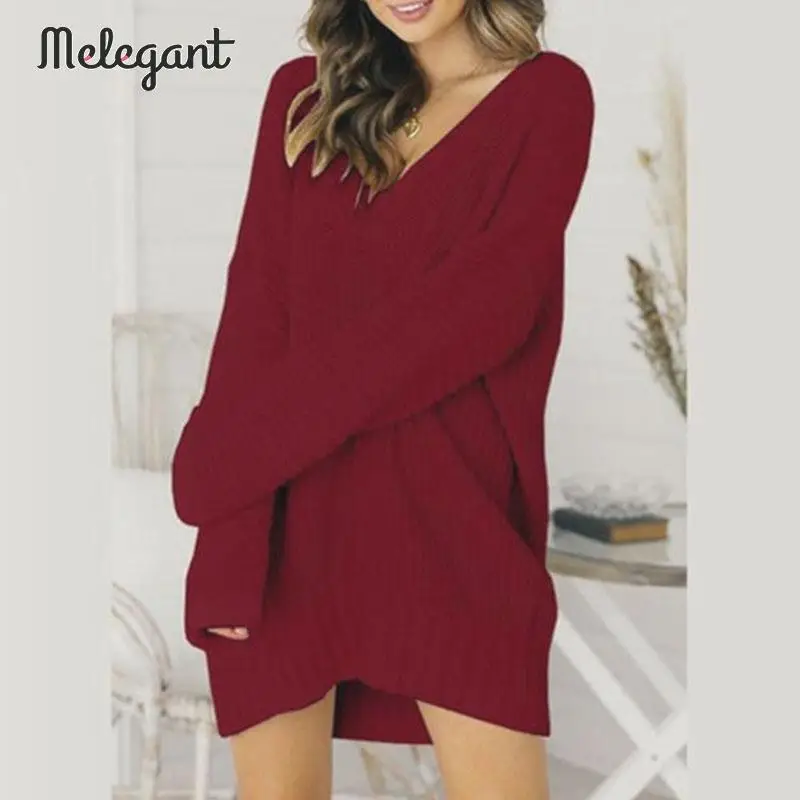 Mэлегантный вязаный негабаритный 2019 зимний женский свитер Длинные белые модные