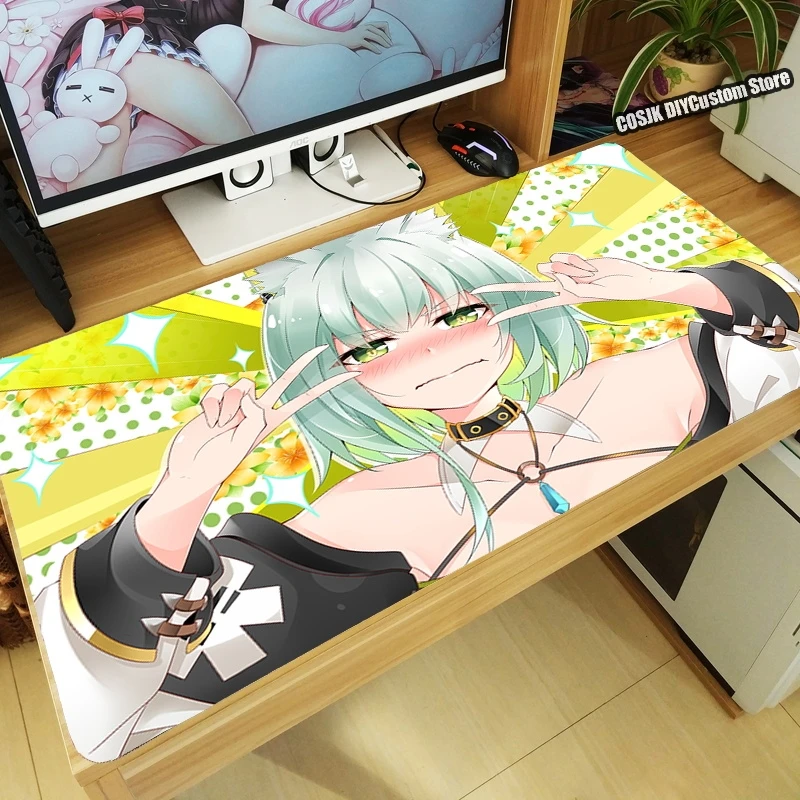

HOT Game Arknights Kal'tsit Computer Mousepad Large Keyboard Mat Non-Slip Big Desk Mat Rubber Base Mouse Pad Collection Art